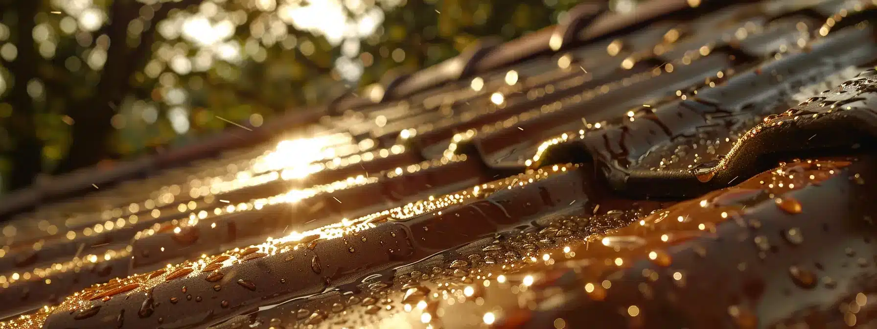 a roof coated in glossy sealant, with raindrops sliding off effortlessly, ensuring a durable and effective application.