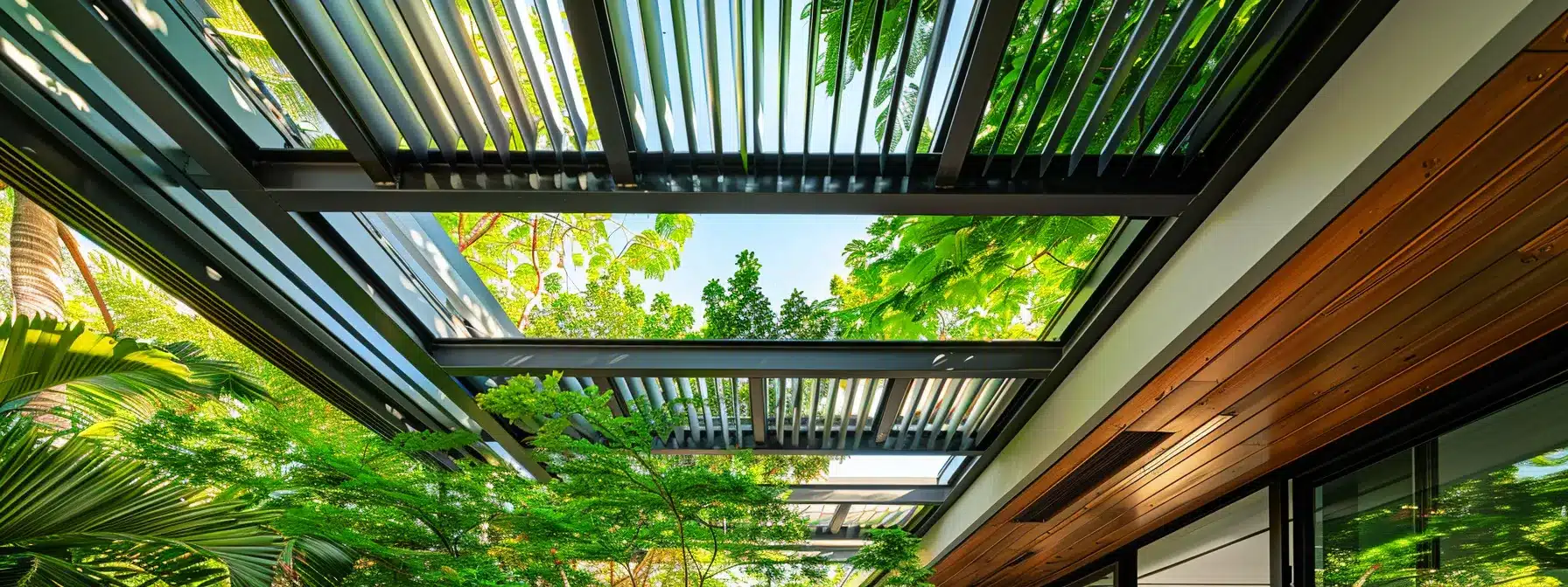 a stunning aluminum roof installation on a modern florida home, blending durability and style with a sleek design that stands out.